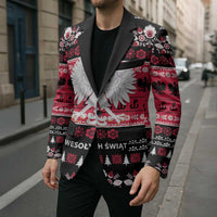 Polska Wesolych Swiat Blazer Lachy Sadeckie Pattern Black Version
