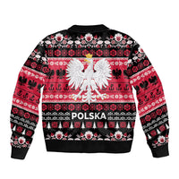 Polska Wesolych Swiat Bomber Jacket Lachy Sadeckie Pattern Black Version