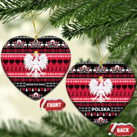 Polska Wesolych Swiat Ceramic Ornament Lachy Sadeckie Pattern Black Version