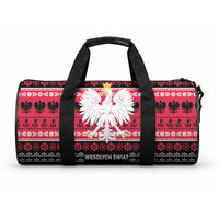 Polska Wesolych Swiat Duffle Bag Lachy Sadeckie Pattern Black Version