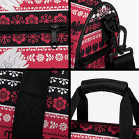 Polska Wesolych Swiat Duffle Bag Lachy Sadeckie Pattern Black Version
