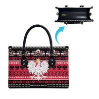 Polska Wesolych Swiat Leather Bag Lachy Sadeckie Pattern Black Version