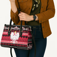 Polska Wesolych Swiat Leather Bag Lachy Sadeckie Pattern Black Version