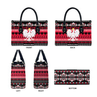 Polska Wesolych Swiat Leather Bag Lachy Sadeckie Pattern Black Version