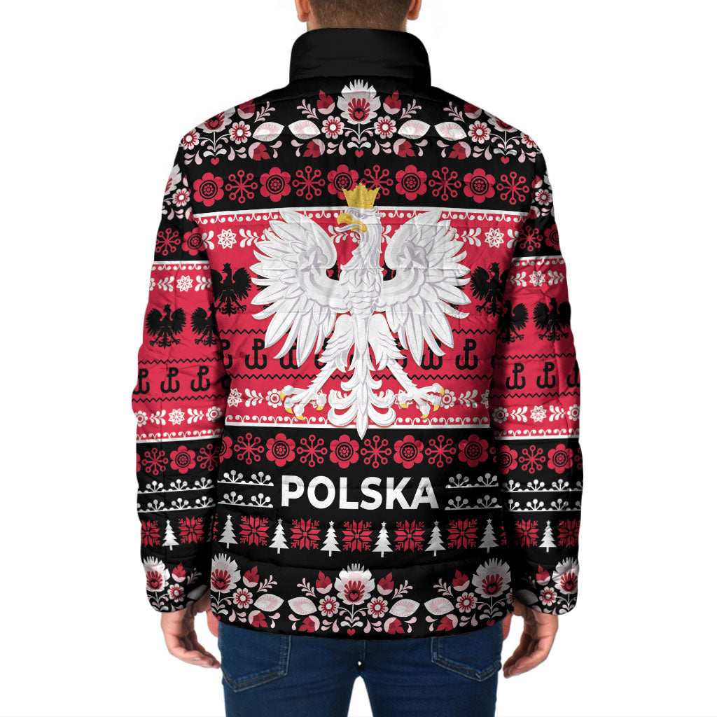 Polska Wesolych Swiat Padded Jacket Lachy Sadeckie Pattern Black Version