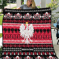 Polska Wesolych Swiat Quilt Lachy Sadeckie Pattern Black Version
