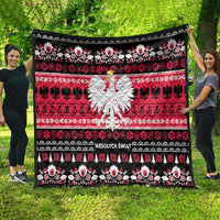 Polska Wesolych Swiat Quilt Lachy Sadeckie Pattern Black Version