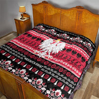 Polska Wesolych Swiat Quilt Lachy Sadeckie Pattern Black Version