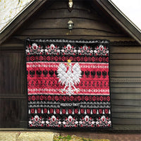 Polska Wesolych Swiat Quilt Lachy Sadeckie Pattern Black Version