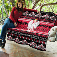 Polska Wesolych Swiat Quilt Lachy Sadeckie Pattern Black Version