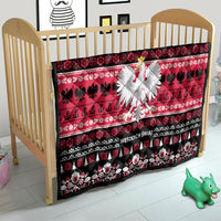 Polska Wesolych Swiat Quilt Lachy Sadeckie Pattern Black Version