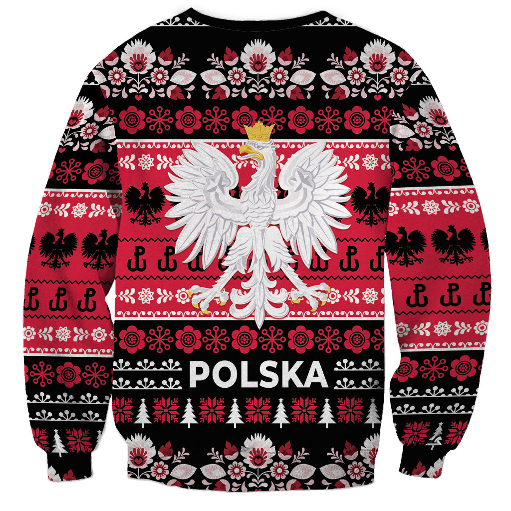 Polska Wesolych Swiat Sweatshirt Lachy Sadeckie Pattern Black Version