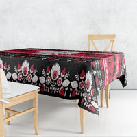 Polska Wesolych Swiat Tablecloth Lachy Sadeckie Pattern Black Version