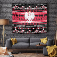 Polska Wesolych Swiat Tapestry Lachy Sadeckie Pattern Black Version