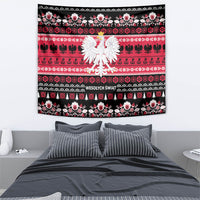 Polska Wesolych Swiat Tapestry Lachy Sadeckie Pattern Black Version