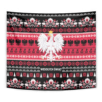 Polska Wesolych Swiat Tapestry Lachy Sadeckie Pattern Black Version