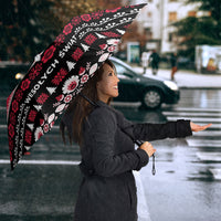Polska Wesolych Swiat Umbrella Lachy Sadeckie Pattern Black Version