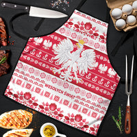 Polska Wesolych Swiat Apron Lachy Sadeckie Pattern White Version