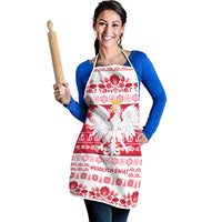 Polska Wesolych Swiat Apron Lachy Sadeckie Pattern White Version