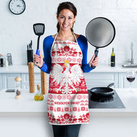 Polska Wesolych Swiat Apron Lachy Sadeckie Pattern White Version