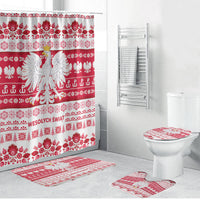 Polska Wesolych Swiat Bathroom Set Lachy Sadeckie Pattern White Version