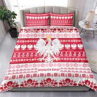 Polska Wesolych Swiat Bedding Set Lachy Sadeckie Pattern White Version