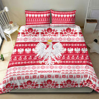 Polska Wesolych Swiat Bedding Set Lachy Sadeckie Pattern White Version
