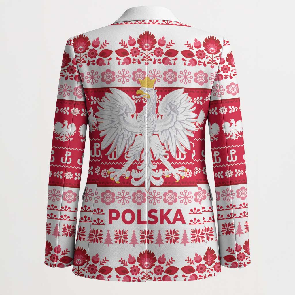 Polska Wesolych Swiat Blazer Lachy Sadeckie Pattern White Version