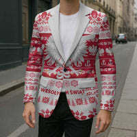 Polska Wesolych Swiat Blazer Lachy Sadeckie Pattern White Version
