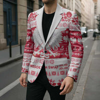 Polska Wesolych Swiat Blazer Lachy Sadeckie Pattern White Version