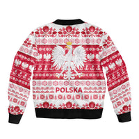 Polska Wesolych Swiat Bomber Jacket Lachy Sadeckie Pattern White Version