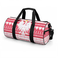 Polska Wesolych Swiat Duffle Bag Lachy Sadeckie Pattern White Version