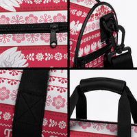 Polska Wesolych Swiat Duffle Bag Lachy Sadeckie Pattern White Version