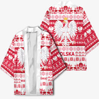 Polska Wesolych Swiat Kimono Lachy Sadeckie Pattern White Version