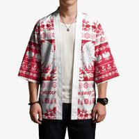Polska Wesolych Swiat Kimono Lachy Sadeckie Pattern White Version