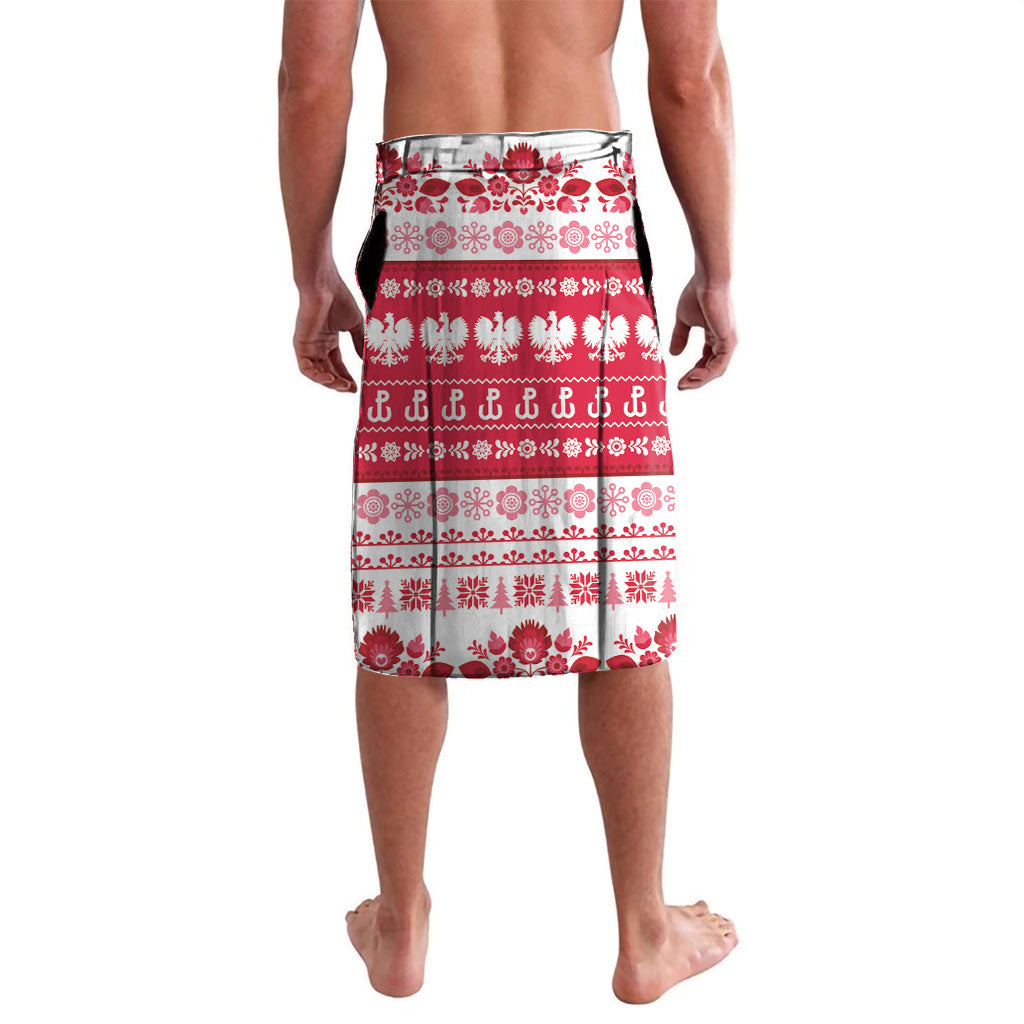 Polska Wesolych Swiat Lavalava Lachy Sadeckie Pattern White Version
