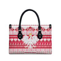 Polska Wesolych Swiat Leather Bag Lachy Sadeckie Pattern White Version