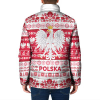 Polska Wesolych Swiat Padded Jacket Lachy Sadeckie Pattern White Version