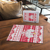 Polska Wesolych Swiat Puzzle Lachy Sadeckie Pattern White Version