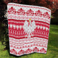 Polska Wesolych Swiat Quilt Lachy Sadeckie Pattern White Version