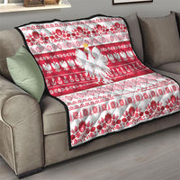 Polska Wesolych Swiat Quilt Lachy Sadeckie Pattern White Version