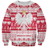 Polska Wesolych Swiat Sweatshirt Lachy Sadeckie Pattern White Version