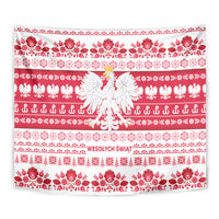 Polska Wesolych Swiat Tapestry Lachy Sadeckie Pattern White Version