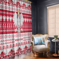 Polska Wesolych Swiat Window Curtain Lachy Sadeckie Pattern White Version