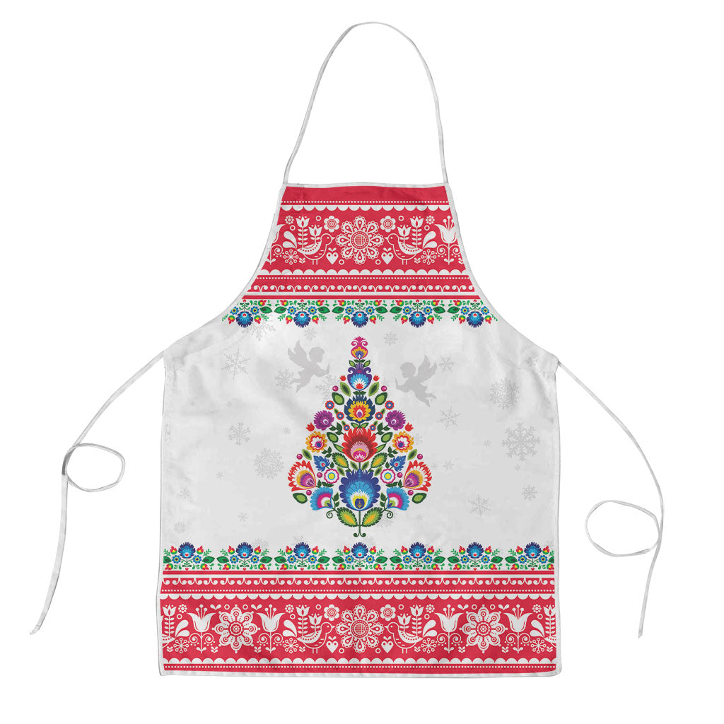 Poland Christmas Apron Polish Folk Art Christmas Tree