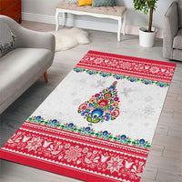 Poland Christmas Area Rug Polish Folk Art Christmas Tree