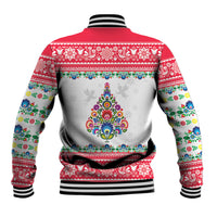 Poland Christmas Baseball Jacket Polish Folk Art Christmas Tree