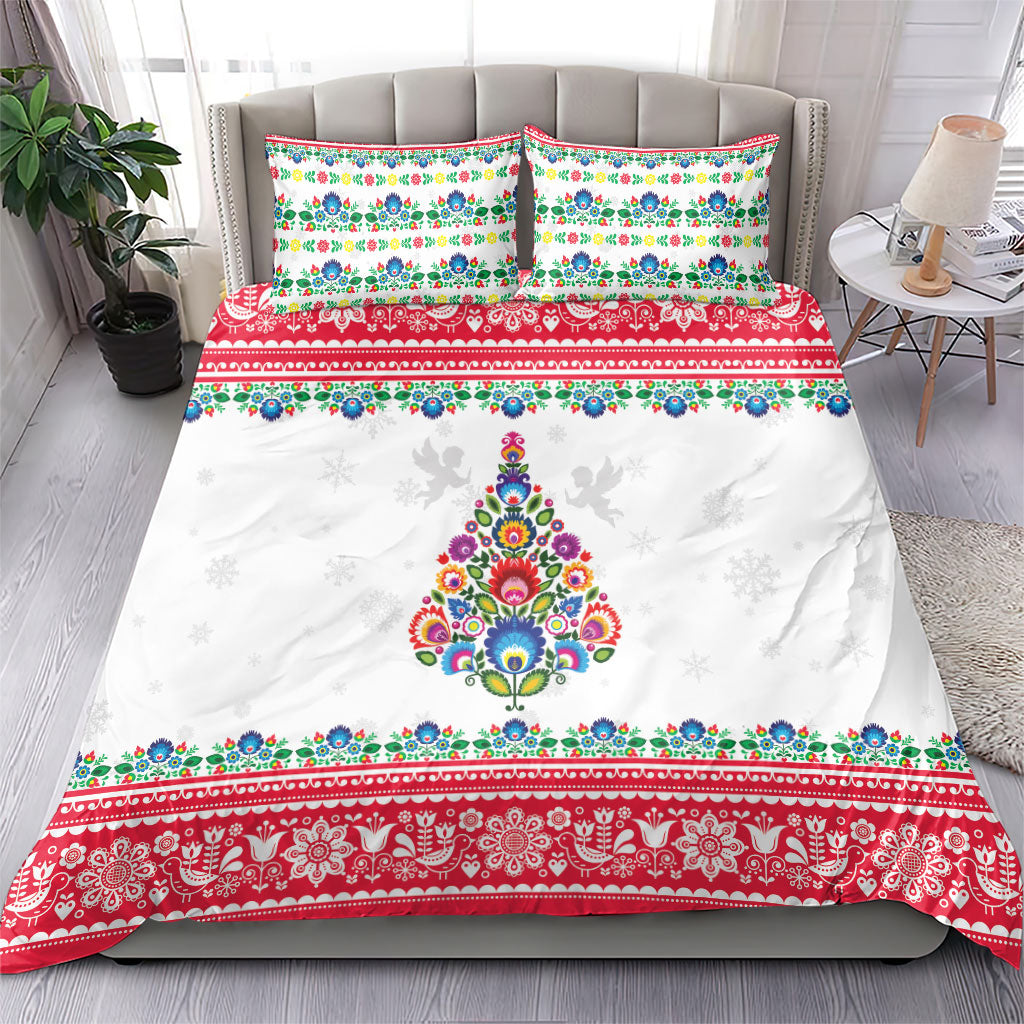 Poland Christmas Bedding Set Polish Folk Art Christmas Tree