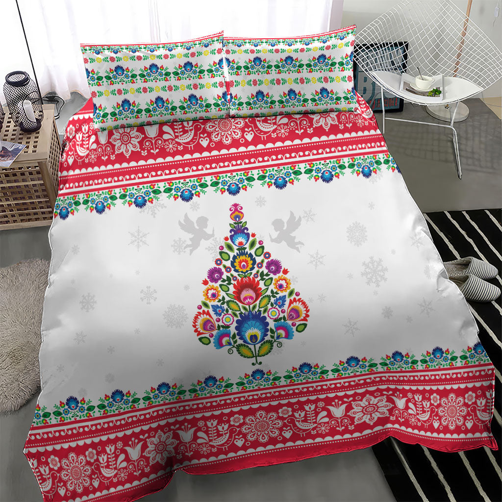 Poland Christmas Bedding Set Polish Folk Art Christmas Tree
