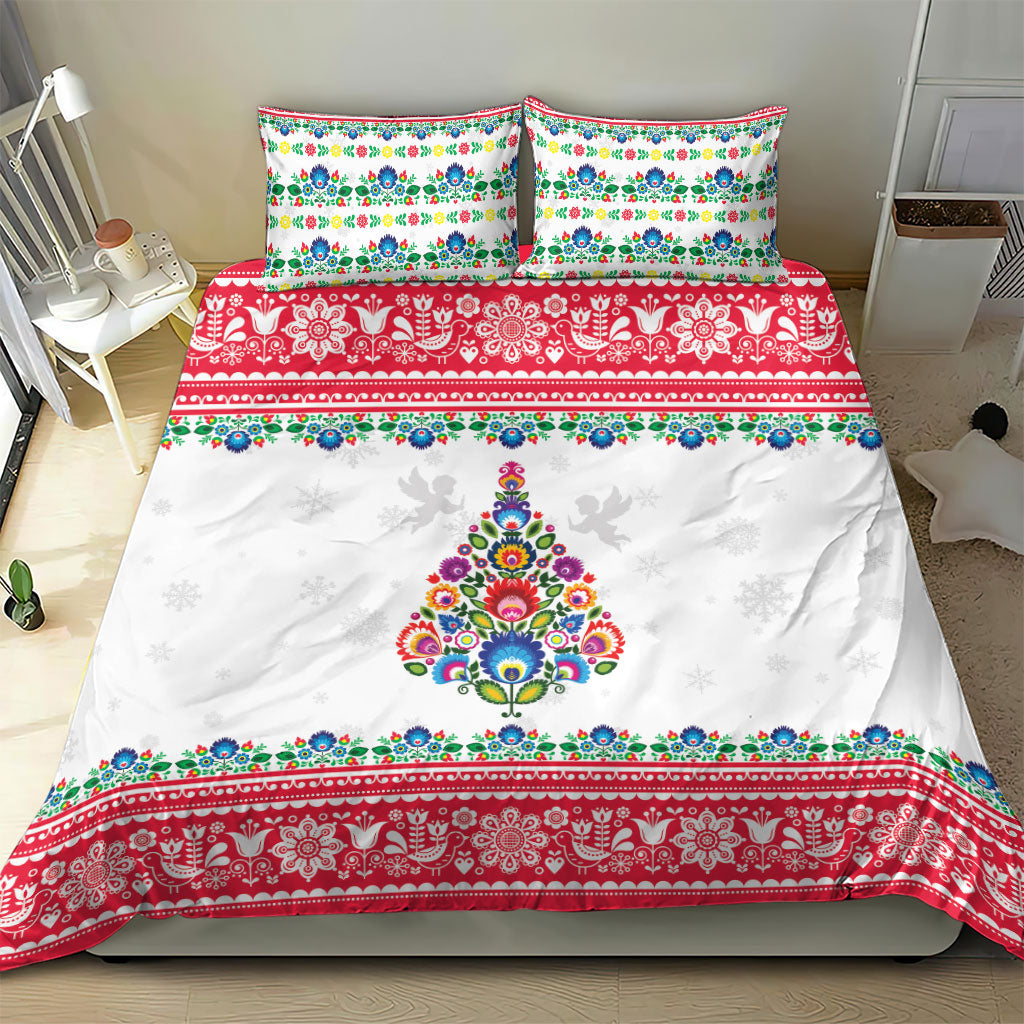 Poland Christmas Bedding Set Polish Folk Art Christmas Tree